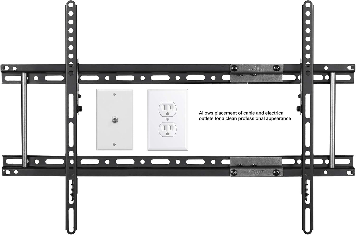 Tilt TV Mount Fits 32-86 Inch Tvs up to 165Lbs Max VESA 600X400Mm, with 10Ft HDMI Cable, Universal Flat Wall Mount Bracket, Fits 16-24" Studs, Ultra Low 1.3" Profile Adjusts to 15 Degree Tilt