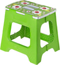 Compact Step Stool Foldable, 12-1/2-Inch Step Stools for Adults up to 330 Pound, Lightweight Stool, Non-Slip Folding Step Stool, Ladybug on Top