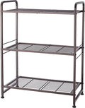 3-Tier Stackable Wire Shelving Unit Storage Rack, Expandable & Adjustable Kitchen Storage Cabinet Shelf Organizer, Bronze